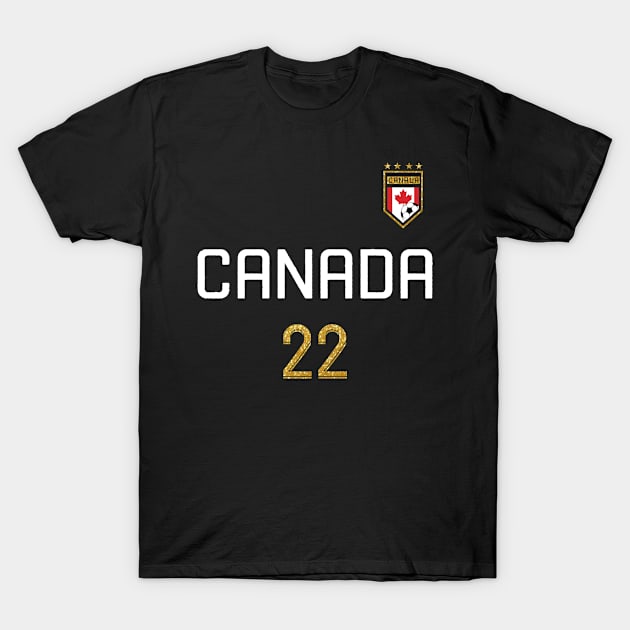 Canada Soccer Fans Jersey Canadian Flag Football Lovers T-Shirt by TeeBlade